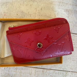 Red Monogram Card Holder
